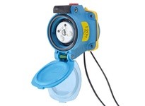 Meltric 63-14125-K16-972-843-NC DSN20 RECEPTACLE POLY BLUE SIZE 1 TYPE 4X IP 69 1P+N+G 20 A 120 VAC 60 Hz +2 AUX PADLOCK PAWL SE