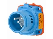 Meltric 63-18076 DSN20 INLET POLY BLUE SIZE 1 TYPE 4X IP 69 2P+N+G 20 A 125/250 VAC 60 Hz