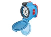 Meltric 63-34043-972-270-843 DSN30 RECEPTACLE POLY BLUE SIZE 2 TYPE 4X IP 69 3P+G 30 A 480 VAC 60 Hz +2 AUX AUXILIARY SWITCH PAD