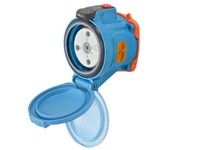 Meltric 63-34076-843 DSN30 RECEPTACLE POLY BLUE SIZE 2 TYPE 4X IP 69 2P+N+G 30 A 125/250 VAC 60 Hz NO AUX PADLOCK PAWL