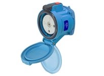 Meltric 63-34162 DSN30 RECEPTACLE POLY BLUE SIZE 2 TYPE 4X IP 69 2P+G 30 A 208 VAC 60 Hz NO AUX