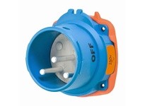 Meltric 63-38072 DSN30 INLET POLY BLUE SIZE 2 TYPE 4X IP 69 2P+G 30 A 250 VAC 60 Hz NO AUX