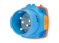 Meltric 63-38075-972 DSN30 INLET POLY BLUE SIZE 2 TYPE 4X IP 69 1P+N+G 30 A 125 VAC 60 Hz +2 AUX