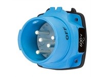 Meltric 63-38142-972 DSN30 INLET POLY BLUE SIZE 2 TYPE 4X IP 69 2P+G 30 A 600 VAC 60 Hz +2 AUX