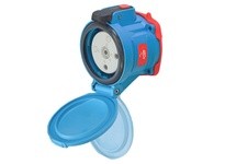 Meltric 63-64042-824 DSN60 RECEPTACLE POLY BLUE SIZE 3 TYPE 4X IP 69 2P+G 60 A 480 VAC 60 Hz NO AUX METAL PAWL (ON POLY RECEPTAC