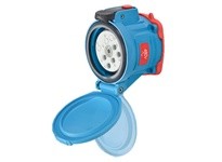 Meltric 63-64042-973 DSN60 RECEPTACLE POLY BLUE SIZE 3 TYPE 4X IP 69 2P+G 60 A 480 VAC 60 Hz +3 AUX