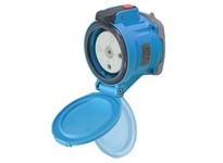 Meltric 63-64045 DSN60 RECEPTACLE POLY BLUE SIZE 3 TYPE 4X IP 69 1P+N+G 60 A 277 VAC 60 Hz NO AUX
