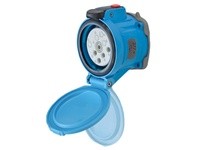 Meltric 63-64045-972 DSN60 RECEPTACLE POLY BLUE SIZE 3 TYPE 4X IP 69 1P+N+G 60 A 277 VAC 60 Hz +2 AUX