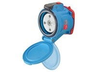 Meltric 63-64046 DSN60 RECEPTACLE POLY BLUE SIZE 3 TYPE 4X IP 69 2P+N+G 60 A 277/480 VAC 60 Hz NO AUX