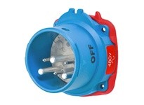 Meltric 63-68042-973 DSN60 INLET POLY BLUE SIZE 3 TYPE 4X IP 69 2P+G 60 A 480 VAC 60 Hz +3 AUX