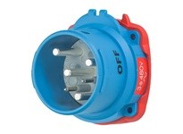 Meltric 63-68043-972 DSN60 INLET POLY BLUE SIZE 3 TYPE 4X IP 69 3P+G 60 A 480 VAC 60 Hz +2 AUX