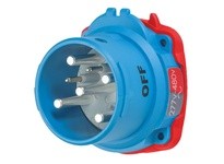Meltric 63-68043-972-270 DSN60 INLET POLY BLUE SIZE 3 TYPE 4X IP 69 3P+G 60 A 480 VAC 60 Hz +2 AUX FOR AUXILIARY SWITCH