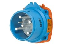 Meltric 63-68077-972 DSN60 INLET POLY BLUE SIZE 3 TYPE 4X IP 69 3P+N+G 60 A 125/250 VAC 60 Hz +2 AUX