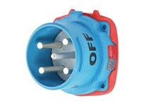 Meltric 63-88047 DSN100 INLET POLY BLUE SIZE 4 TYPE 4X IP 69 3P+N+G 100 A 277/480 VAC 60 Hz NO AUX