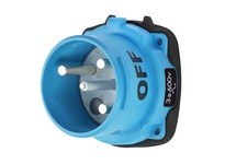 Meltric 63-88143 DSN100 Inlet Poly Blue Size 4 Type 4X IP69 | Industrial Supplies