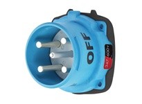 Meltric 63-88147 DSN100 INLET POLY BLUE SIZE 4 TYPE 4X IP 69 3P+N+G 100 A 347/600 VAC 60 Hz NO AUX