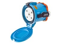 Meltric 63-94077 DSN150 RECEPTACLE POLY BLUE SIZE 5 TYPE 4X IP 69 3P+N+G 150 A 125/250 VAC 60 Hz NO AUX