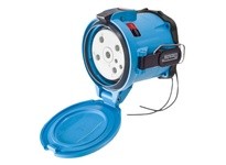 Meltric 63-94147-262-843-NC DSN150 RECEPTACLE POLY BLUE SIZE 5 TYPE 4X IP 69 3P+N+G 150 A 347/600 VAC 60 Hz +2 AUX PADLOCK PAWL 