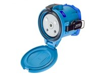 Meltric 63-94162-375 DSN150 RECEPTACLE POLY BLUE SIZE 5 TYPE 4X IP 69 2P+G 150 A 208 VAC 60 Hz NO AUX MUSHROOM PAWL