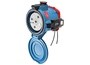 Meltric 63-98073-262-338 DSN150 INLET POLY BLUE SIZE 5 TYPE 4X IP 69 3P+G 150 A 250 VAC 60 Hz +2 AUX SELF-EJECTING PLUG RELEASE