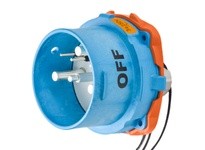 Meltric 63-98073-264 DSN150 INLET POLY BLUE SIZE 5 TYPE 4X IP 69 3P+G 150 A 250 VAC 60 Hz +4 AUX