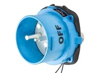 Meltric 63-98143-262-A155 DSN150 INLET POLY BLUE SIZE 5 TYPE 4X IP 69 3P+G 150 A 600 VAC 60 Hz +2 AUX WITH NO LOCKOUT HOLE