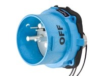 Meltric 63-98143-264 DSN150 INLET POLY BLUE SIZE 5 TYPE 4X IP 69 3P+G 150 A 600 VAC 60 Hz +4 AUX