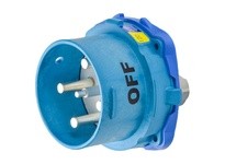 Meltric 63-98167 DSN150 INLET POLY BLUE SIZE 5 TYPE 4X IP 69 3P+N+G 150 A 120/208 VAC 60 Hz NO AUX
