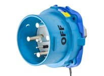 Meltric 63-98167-262 DSN150 INLET POLY BLUE SIZE 5 TYPE 4X IP 69 3P+N+G 150 A 120/208 VAC 60 Hz +2 AUX