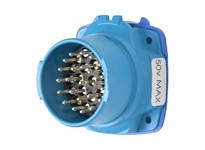 Meltric 63-B8002 DSN24c INLET POLY BLUE SIZE 2 TYPE 4X IP 69 23P+G 10 A 480 VAC/ VDC 60 Hz