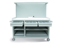 StrongHold 63-WB-360-3DB-4SOS-CA Mobile Workbench with Pegboard Drawers and Slide-Out Shelves 72x36x36 4 Shelves