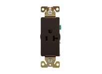 Cooper Eaton 6350B Receptacle Deco Single 20A 125V 2P3W B/Swire BR