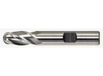 DRILLCO 642A116A 1/4x3/8 4-Flute Ball Nose End Mills High Speed Steel Bright Regular Length Single End