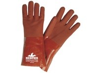 MCR 6454S Red PVC Non-Slip Finish Jersey Lined 14
