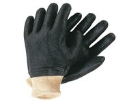 MCR 6500S Black Double Dipped PVC Textured Interlock Lined Knit Wrist | Durable Protection