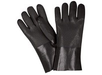 MCR 6512SJ Black Double Dipped PVC Textured Jersey Lined 12 | Durable Gloves