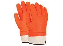 MCR 6521SCO Orange PVC Sandy Double Dipped Foam Lined Safety Cuff