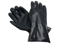 MCR 6524S Black Double Dipped PVC Sandy Interlock Lined 14