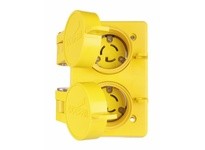 Cooper Eaton 65W34DPLX Receptacle Dulpex WT 15A 277V 2P3W H/L YL
