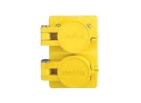 Cooper Eaton 65W47DPLXBK Receptacle Duplex WT 15A 125V 2P3W H/L Black