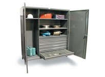 StrongHold 66-W-244-6DB-DIV 72 Inch Wide Drawer Cabinet 72x24x72 4 Shelves