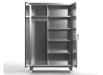 StrongHold 66-W-245-SS Stainless Steel Uniform Cabinet 72x24x72 5 Shelves