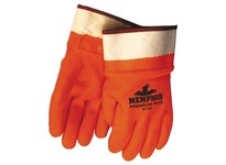 MCR 6710F Orange PVC Double Dipped Foam Lined Safety Cuff | Durable Protection