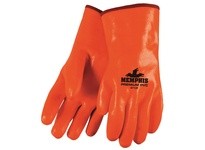 MCR 6712F Orange PVC Single Dipped Foam Lined 12 Gauntlet