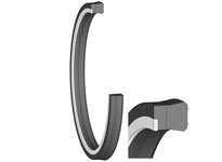 Dichtomatik S07-40X50X10 67188028 Rod Seal NBR/NBR Impregnated Fabric/POM Rod Seal With AE Ring Metric