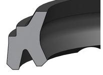 Dichtomatik AD51-38X46X6 67188564 WIPER H STYLE NITRILE 90 DURO WIPER WITH STEP IN HEEL METRIC