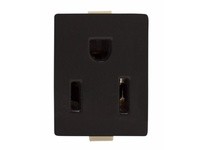 Cooper Eaton 67BK-BU Receptacle SnapIn 15A125V2P3W Tab&Scr Pclip Black