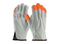 PIP Natural 2XL Grain Cowhide Leather Driver's Gloves | Keystone Thumb - Durable & Comfortable