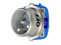 Meltric 69-88162 DSN100 INLET METAL SIZE 4 TYPE 4X IP 69 2P+G 100 A 208 VAC 60 Hz NO AUX