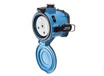 Meltric 69-94142 DSN150 RECEPTACLE METAL BLUE SIZE 5 TYPE 4X IP 69 2P+G 150 A 600 VAC 60 Hz NO AUX